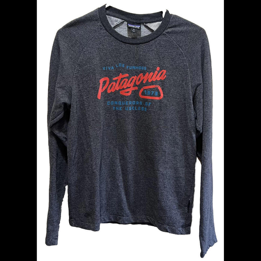 Patagonia Splitter Script Lightweight Sweatshirt Grey Men's XS